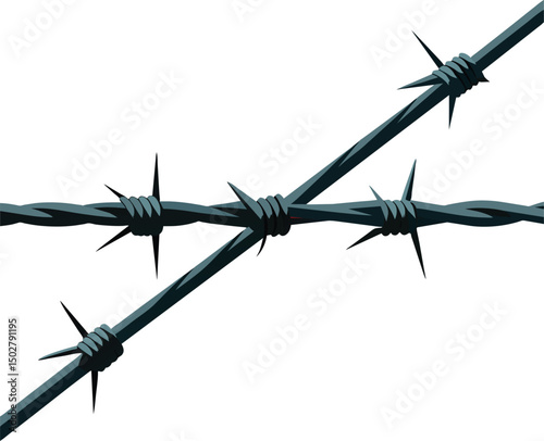 Barbed wire vector illustration