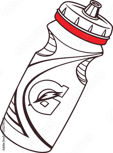 Sport Water Bottle with Gatorade Logo – Vector Illustration