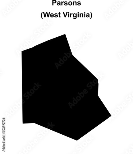 Parsons (West Virginia) blank outline map