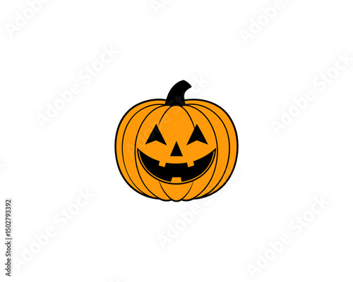 Halloween Pumpkin Faces Vector – Scary, Cute, Funny Jack-o’-Lantern Carved Pumpkins for Fall Design and Decoration.