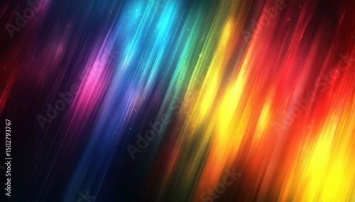 Abstract Colorful Light Streaks Background for Website Header, Flyer, Poster, or Presentation Material, Illustration