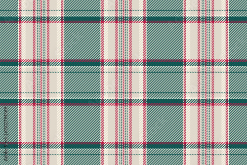 Elegant teal, cream, and red plaid pattern. Perfect for textile design, fashion, apparel, home decor, or website backgrounds.  Subtle texture and classic style create a versatile, timeless look.