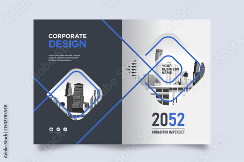 City Background Business Book Cover Design Template