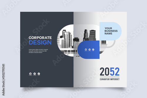 City Background Business Book Cover Design Template