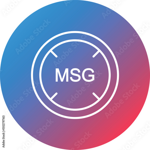 Msg Line Gradient Circle Background Icon