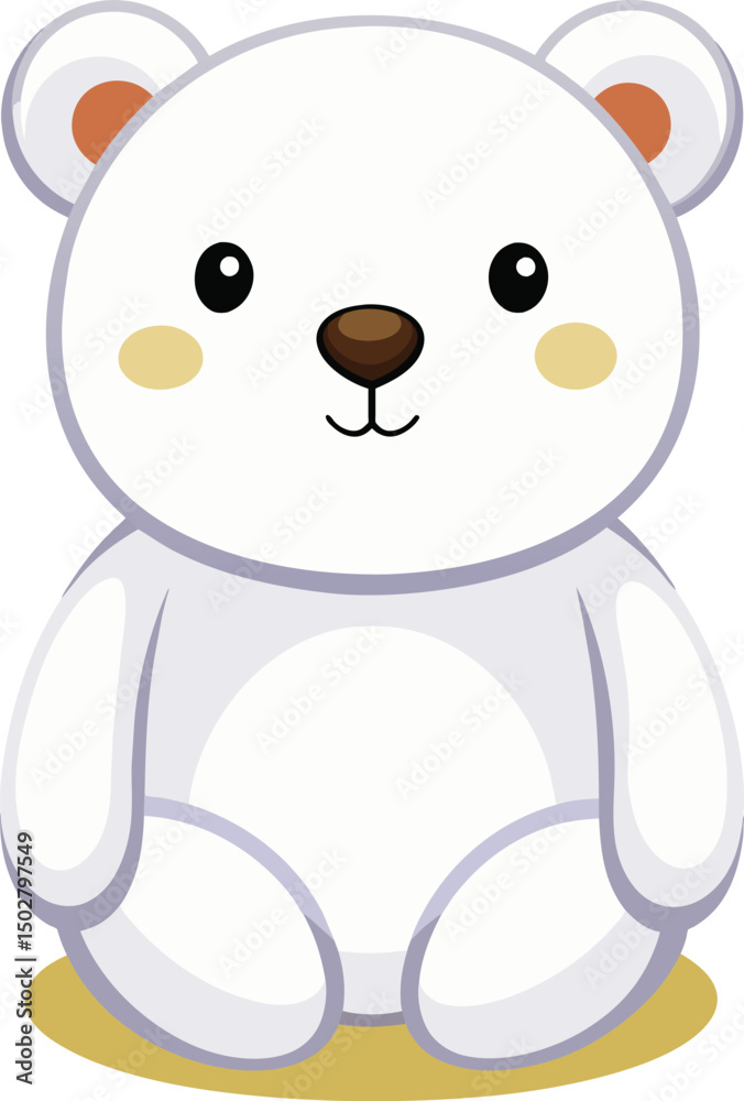 Obraz premium polar bear cartoon character vector illustration