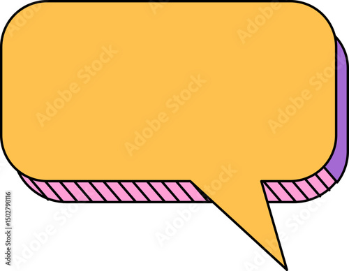 Retro Memphis Speech Bubble