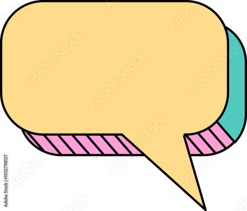 Retro Memphis Speech Bubble