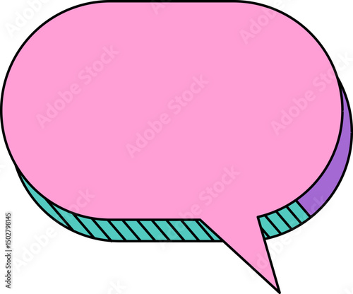 Retro Memphis Speech Bubble