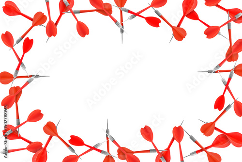 Wallpaper Mural Frame made of red darts on white background Torontodigital.ca