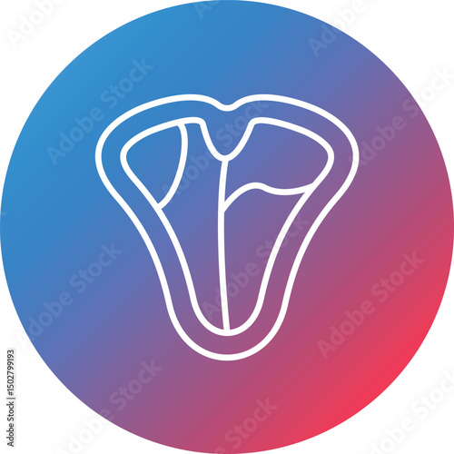 Tbone Line Gradient Circle Background Icon