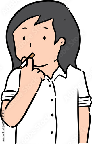 Illustration of man smoking
