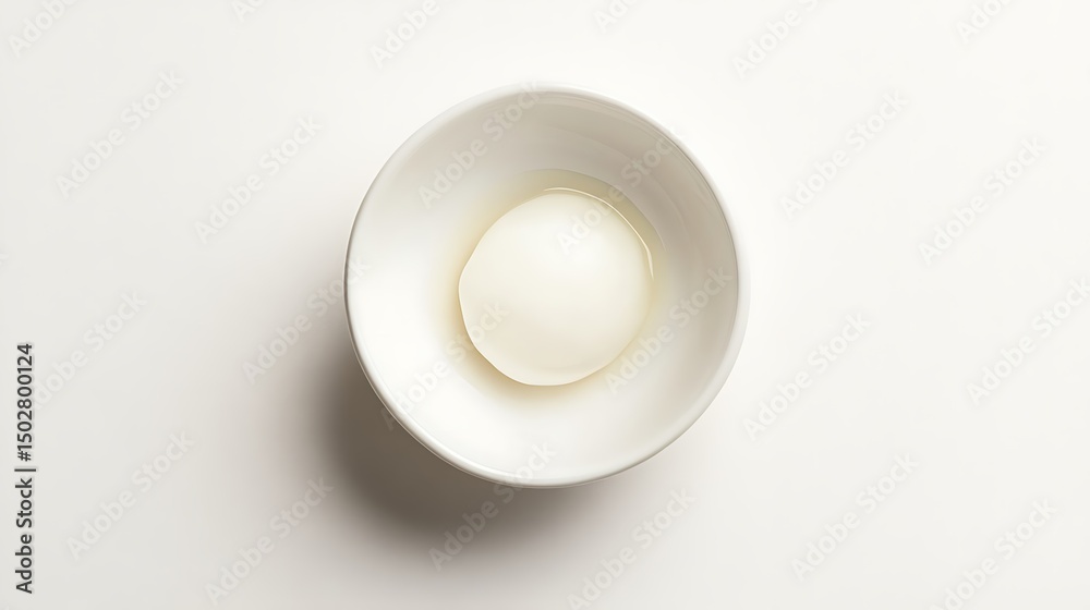 A Single Egg in a White Bowl A Single Egg in a White Bowl