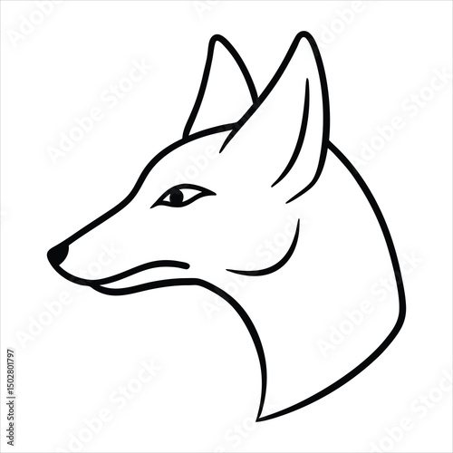 Realistic Jackal Head Illustration for Banners and Advertisements