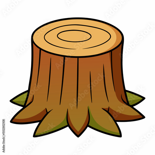 tree stump vector illustration