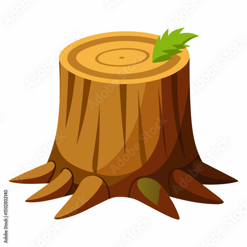 tree stump vector illustration