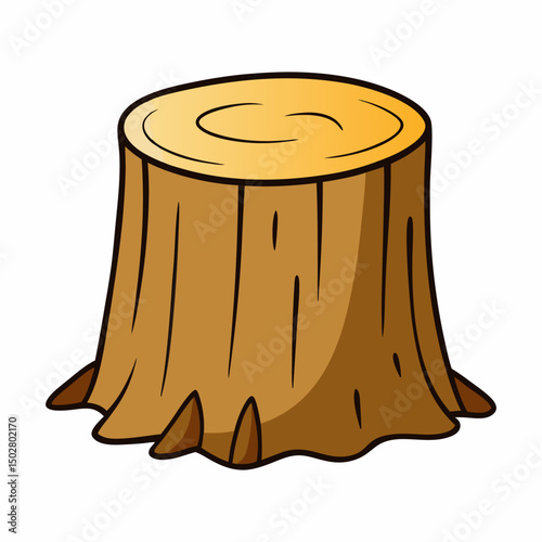 tree stump vector illustration