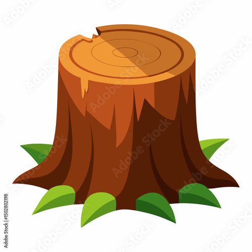 tree stump vector illustration