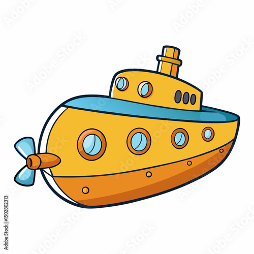 underwater vessel vector illustration