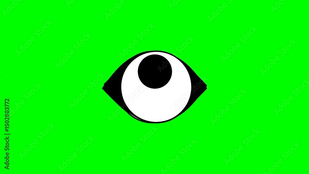 Green screen animation with cartoon eyes moving in all directions. Suitable for simple animation needs. Green screen animation with cartoon eyes moving in all directions. Suitable for simple animation needs.