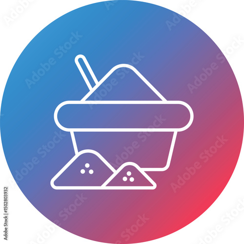 Spices Line Gradient Circle Background Icon