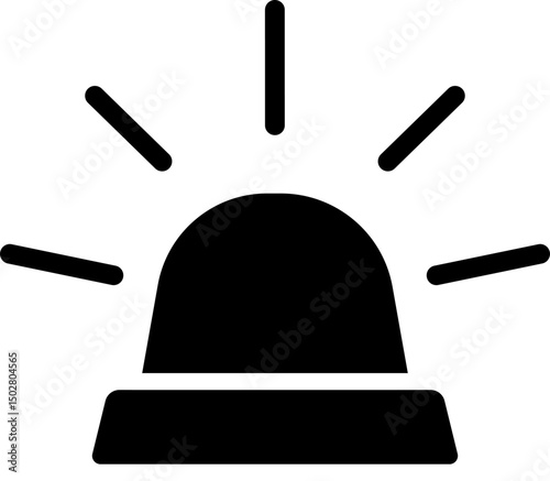 Simple Silhouette of Siren Light