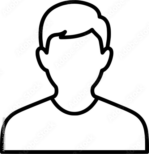 Male User Outline Icon