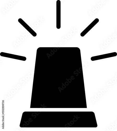 Ambulance Siren Light Flat Graphic