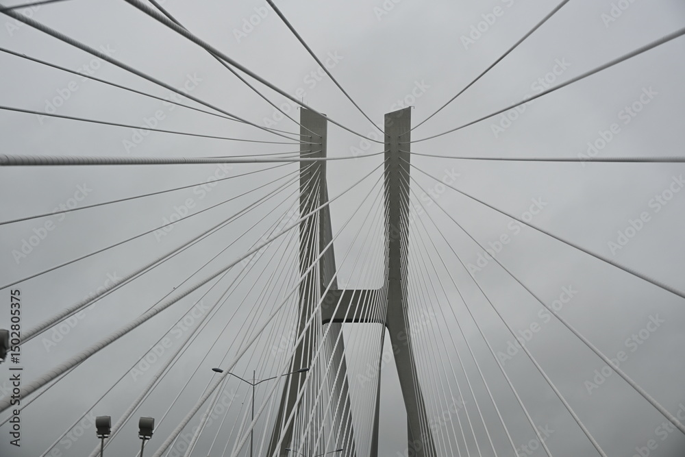 Obraz premium filar i przęsło mostu Rędzińskiego Wrocław Polska