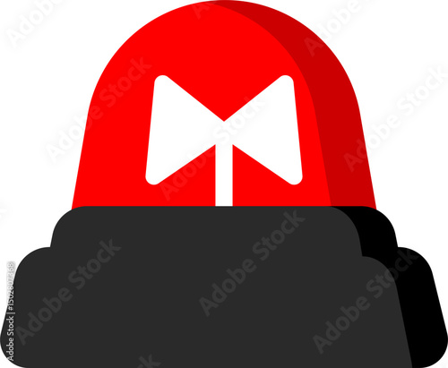 Warning Siren Icon In Red Color