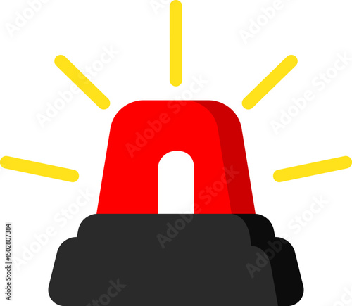 Emergency Alert Red Siren Icon