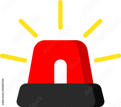 Siren Icon Red Color For Safety