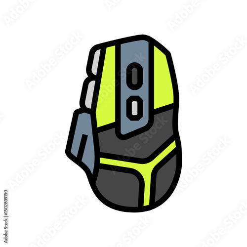 mouse extra buttons gaming pc color icon vector illustration