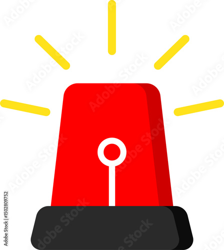 Emergency Siren Red Icon Simple