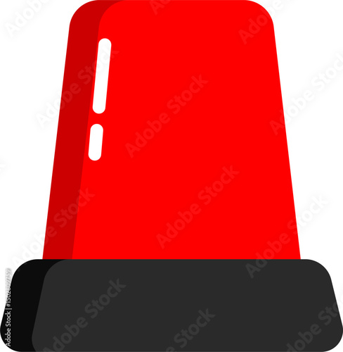 Simple Red Siren Icon Caution
