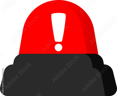Minimal Red Siren Icon For Alerts