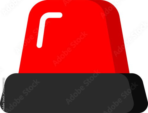 Siren Icon Flat Red For Warning Use