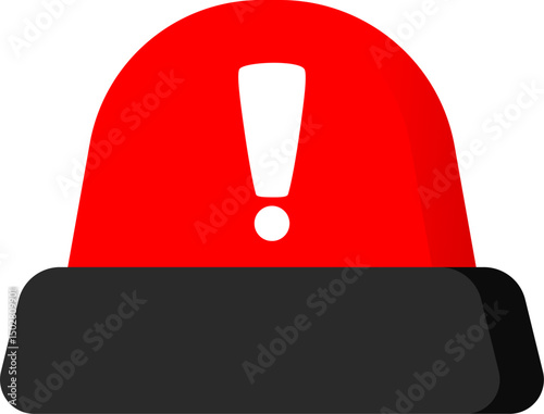 Simple Red Siren Alert Icon