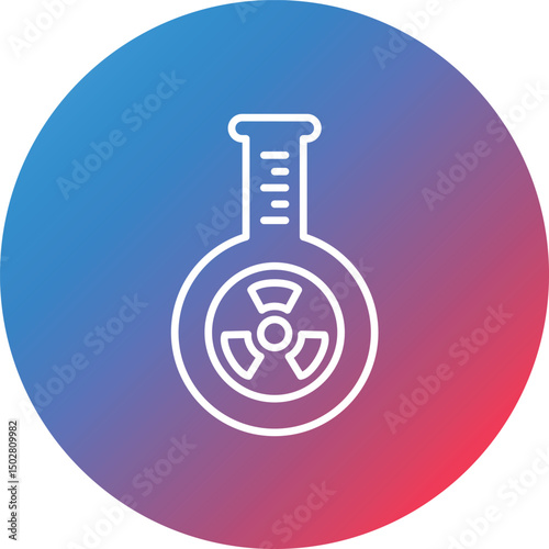 Poison Chemical Line Gradient Circle Background Icon