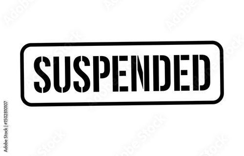 Suspended text logo png black