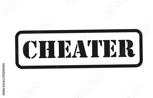 Cheater text logo png black