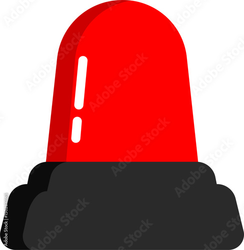 Emergency Siren Icon Red Simple