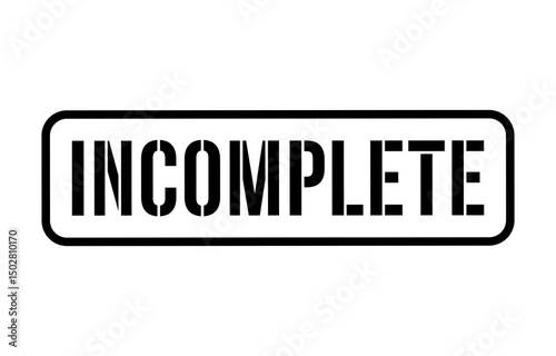 Incomplete text logo png black