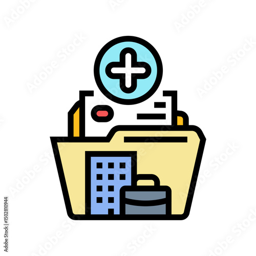 employee value proposition strategy head hunting color icon vector illustration