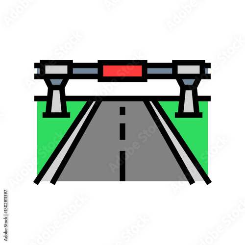 overpass highway road color icon vector illustration