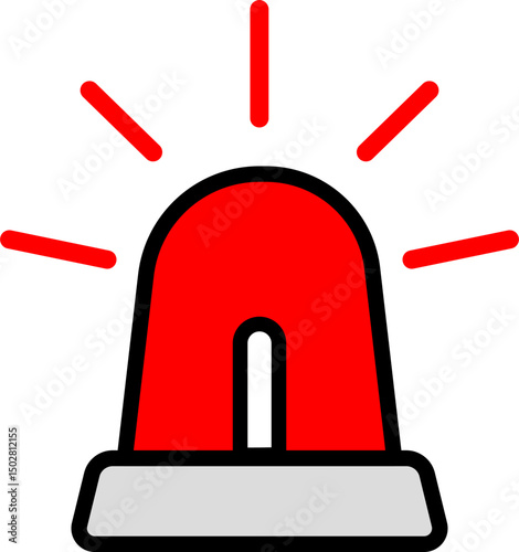Minimalist Red Siren Alert Design