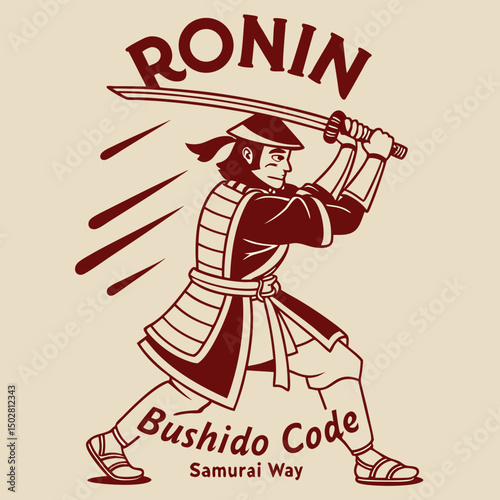 ronin of feudal japan red