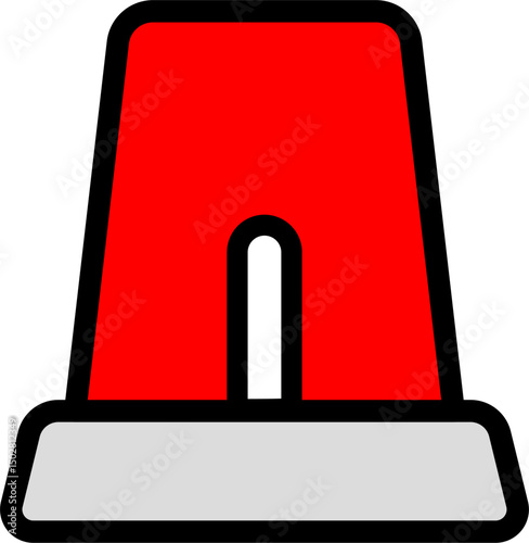 Simple Caution Icon With Siren