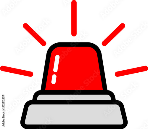 Red Siren Icon For Danger Warning