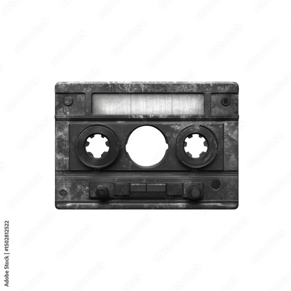 Obraz premium Weathered Vintage Cassette Tape Deck - Retro Music Technology